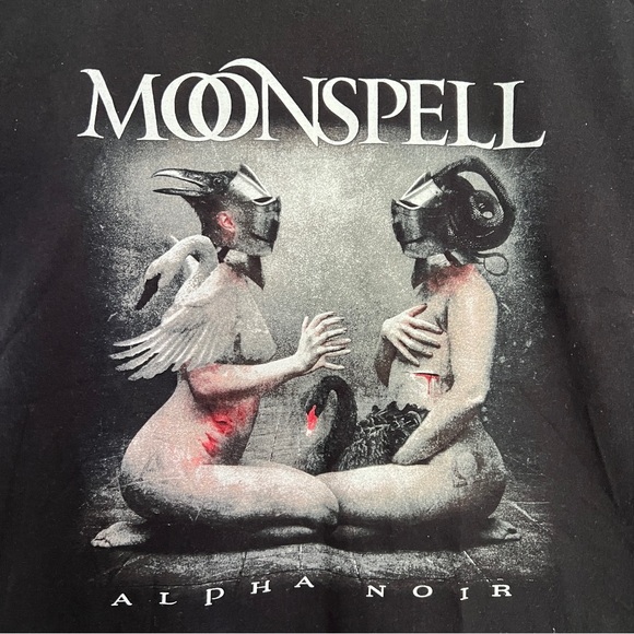MOONSPELL Alpha Noir Band T-Shirt Vintage Size Small black gothic metal Rare - Picture 2 of 6